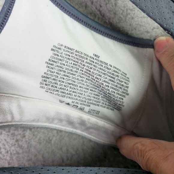 Champion High Support Sports Bra 34DD Oxford Gray Comfortable Straps Wicking - Picture 4 of 7